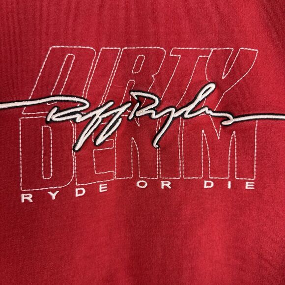 VINTAGE Ruff Ryders DMX Sweater Size 3XL Red Crew Pullover Hip Hop 90s - Picture 2 of 8